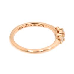 Tiffany & Co. By the Yard Ring Diamond 0.15ct 0.07ct K18 PG Pink Gold 750