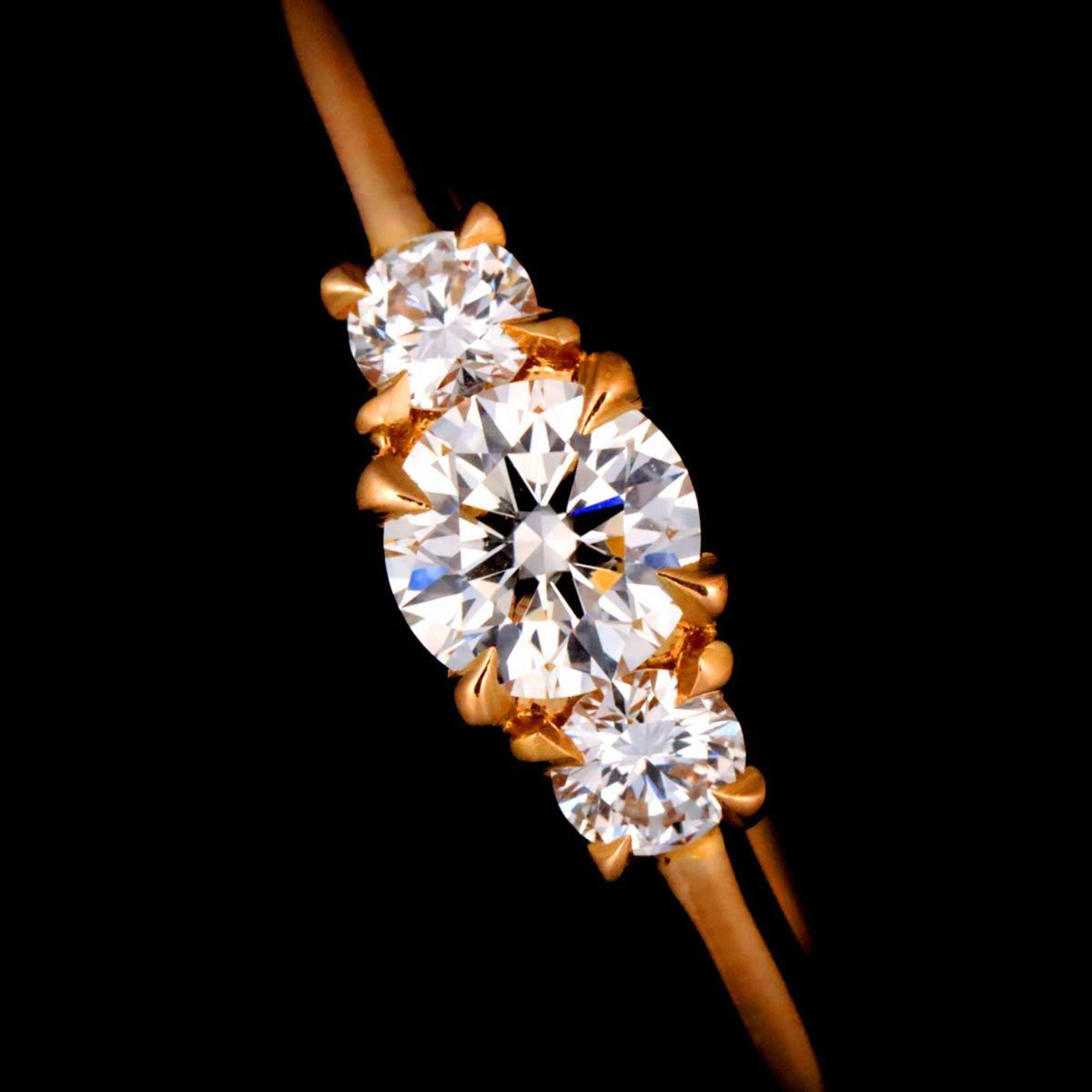 Tiffany & Co. By the Yard Ring Diamond 0.15ct 0.07ct K18 PG Pink Gold 750