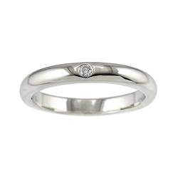 Tiffany & Co. Stacking Band Ring Diamond 1P Pt Platinum