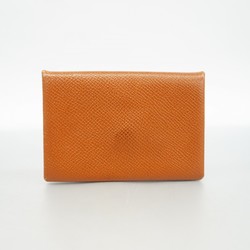 Hermes Wallet/Coin Case Calvi Epsom Gold T Stamp Men's Women's