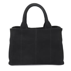 PRADA Canapa 2way Hand Shoulder Bag Canvas Black 1BG439 Mini