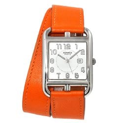 Hermes Cape Cod Double Tour CC2 710 Boys Watch Date Silver Quartz