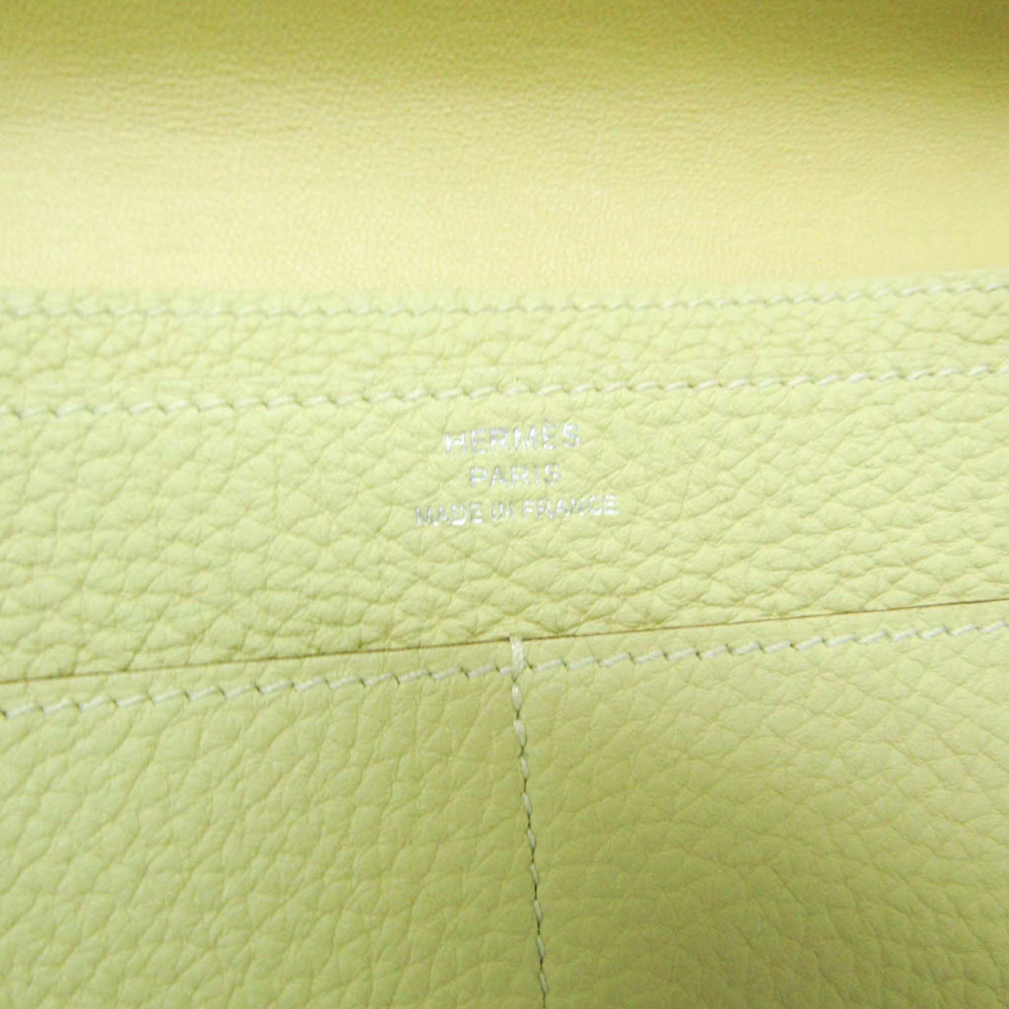 Hermes Dogon GM Men,Women Togo Leather Long Wallet (bi-fold) Yellow