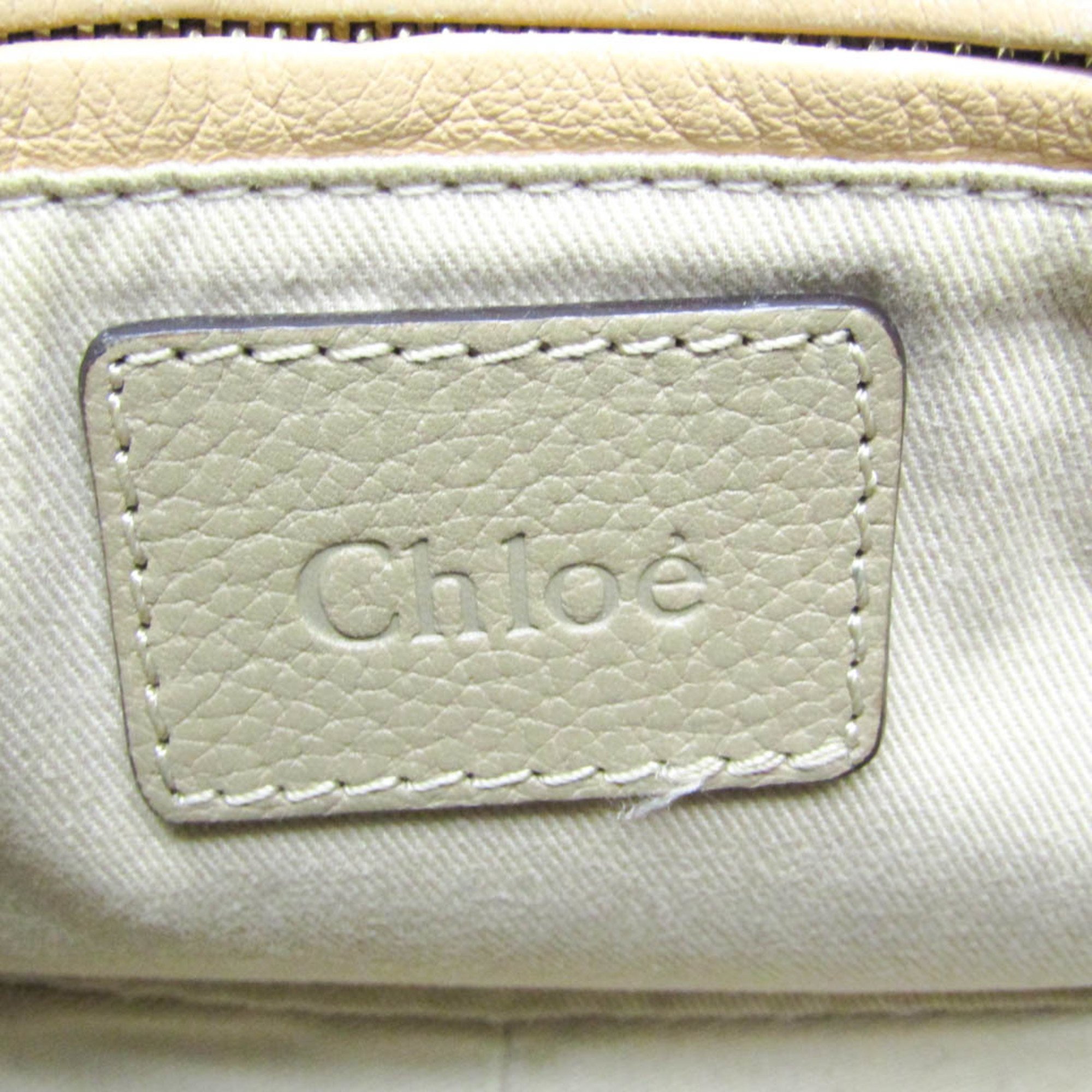 Chloé Paraty Women's Leather Handbag,Shoulder Bag Grayish