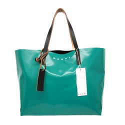 Marni SHMQ0010A0 Women,Men PVC,Leather Tote Bag Black,Green