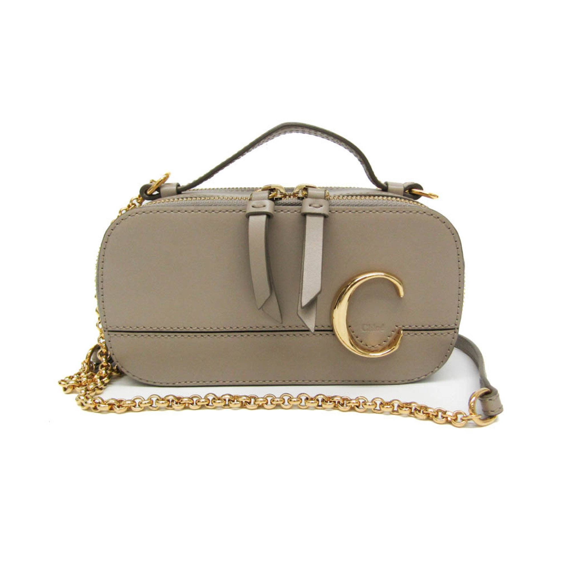 Chloé C Camera Bag CHC20SS225A37 Women's Leather Handbag,Shoulder Bag Beige