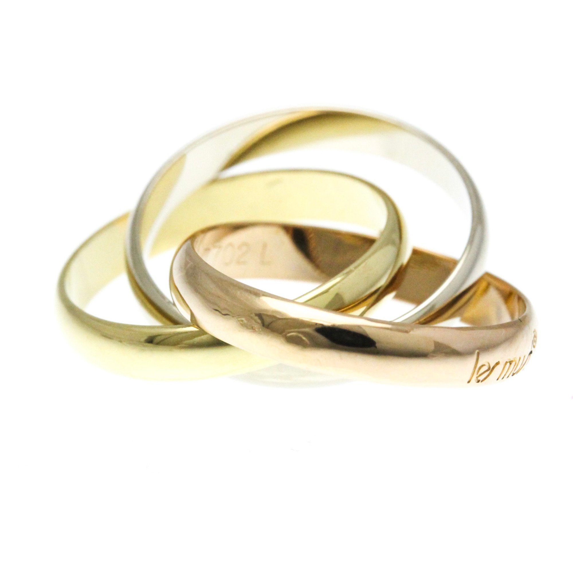 Cartier Trinity Pink Gold (18K),White Gold (18K),Yellow Gold (18K) Fashion No Stone Band Ring Gold