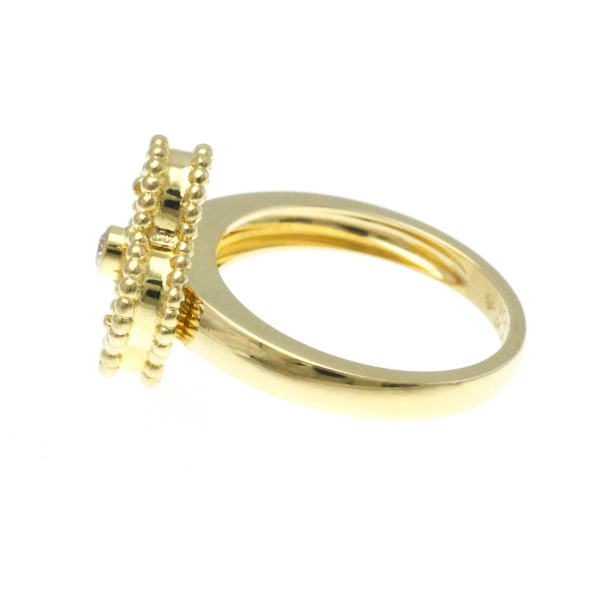 Van Cleef & Arpels Vintage Alhambra VCARA41054 Yellow Gold (18K) Fashion Diamond,Onyx Band Ring Black,Gold