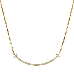 Tiffany T Smile Necklace 18K Diamond Women's TIFFANY&Co.