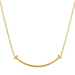 Tiffany T Smile Necklace 18K Diamond Women's TIFFANY&Co.