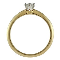 BVLGARI Solitaire Ring, Size 11, 18K, Diamond, 0.21ct, Women's,