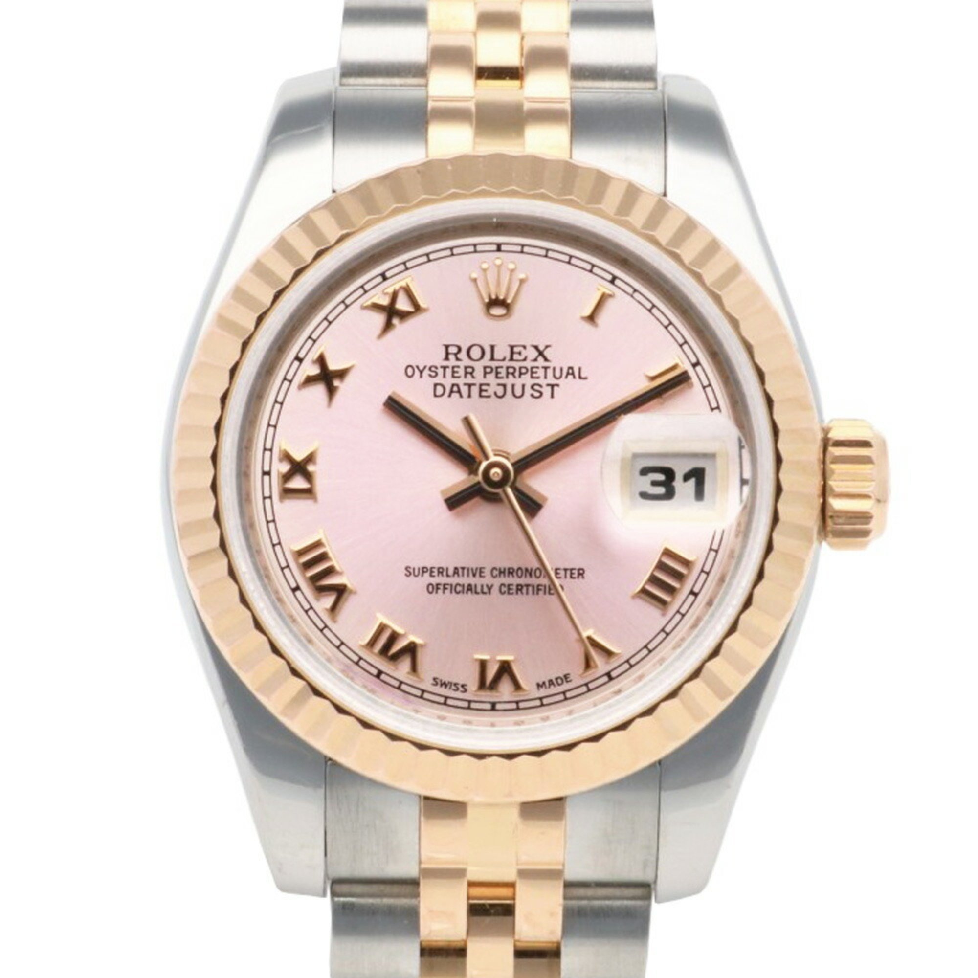 Rolex Datejust Oyster Perpetual Watch Stainless Steel 179171 Automatic Ladies ROLEX Z Series 2006 Model Roman Numerals Overhauled