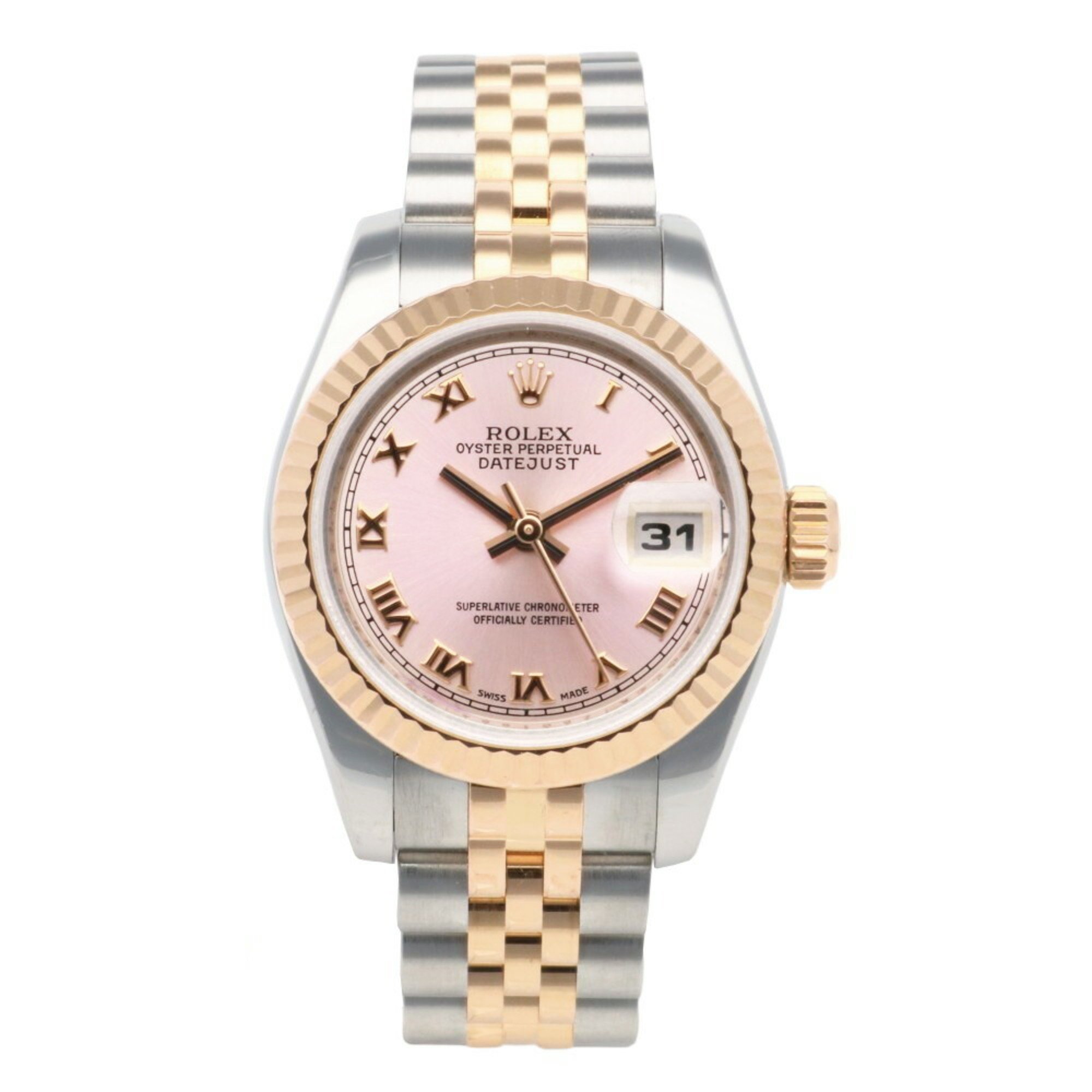 Rolex Datejust Oyster Perpetual Watch Stainless Steel 179171 Automatic Ladies ROLEX Z Series 2006 Model Roman Numerals Overhauled