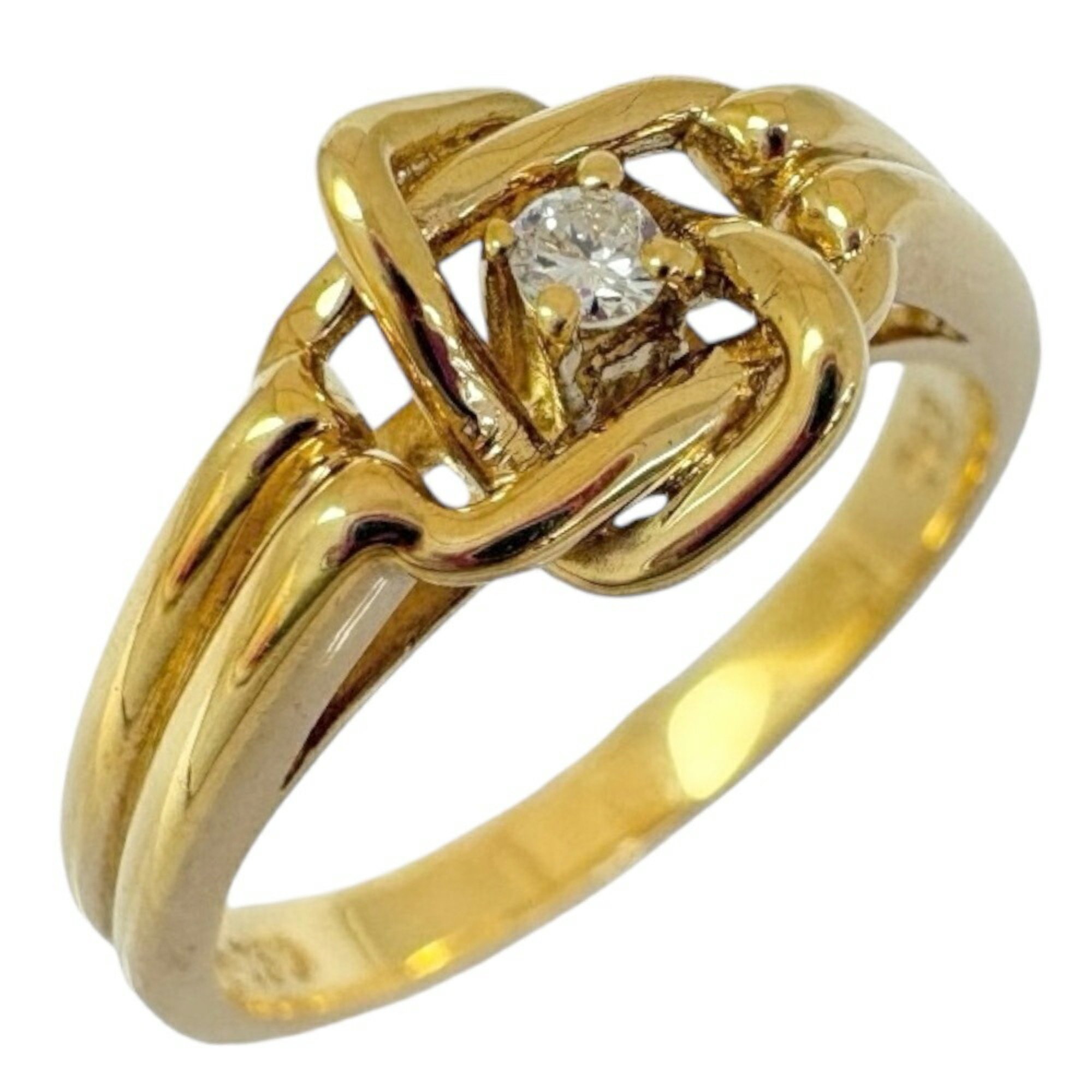 Christian Dior Ring, Size 10, 18k Gold, Diamond, Women's,