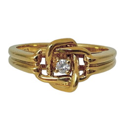 Christian Dior Ring, Size 10, 18k Gold, Diamond, Women's,