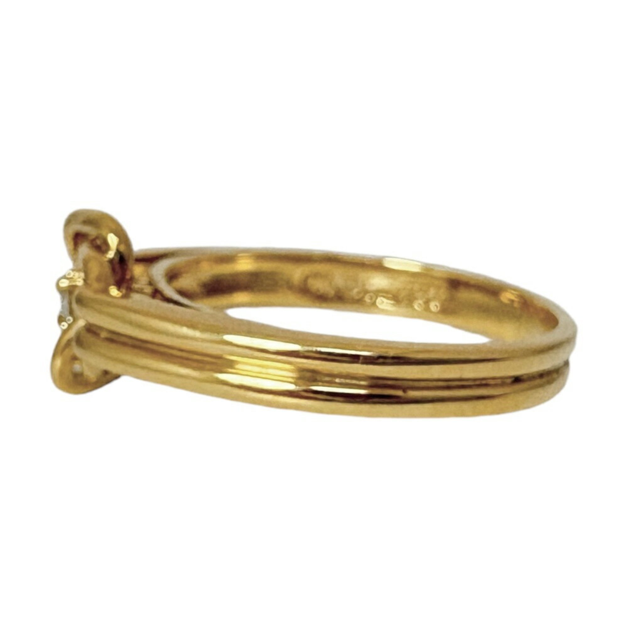 Christian Dior Ring, Size 10, 18k Gold, Diamond, Women's,