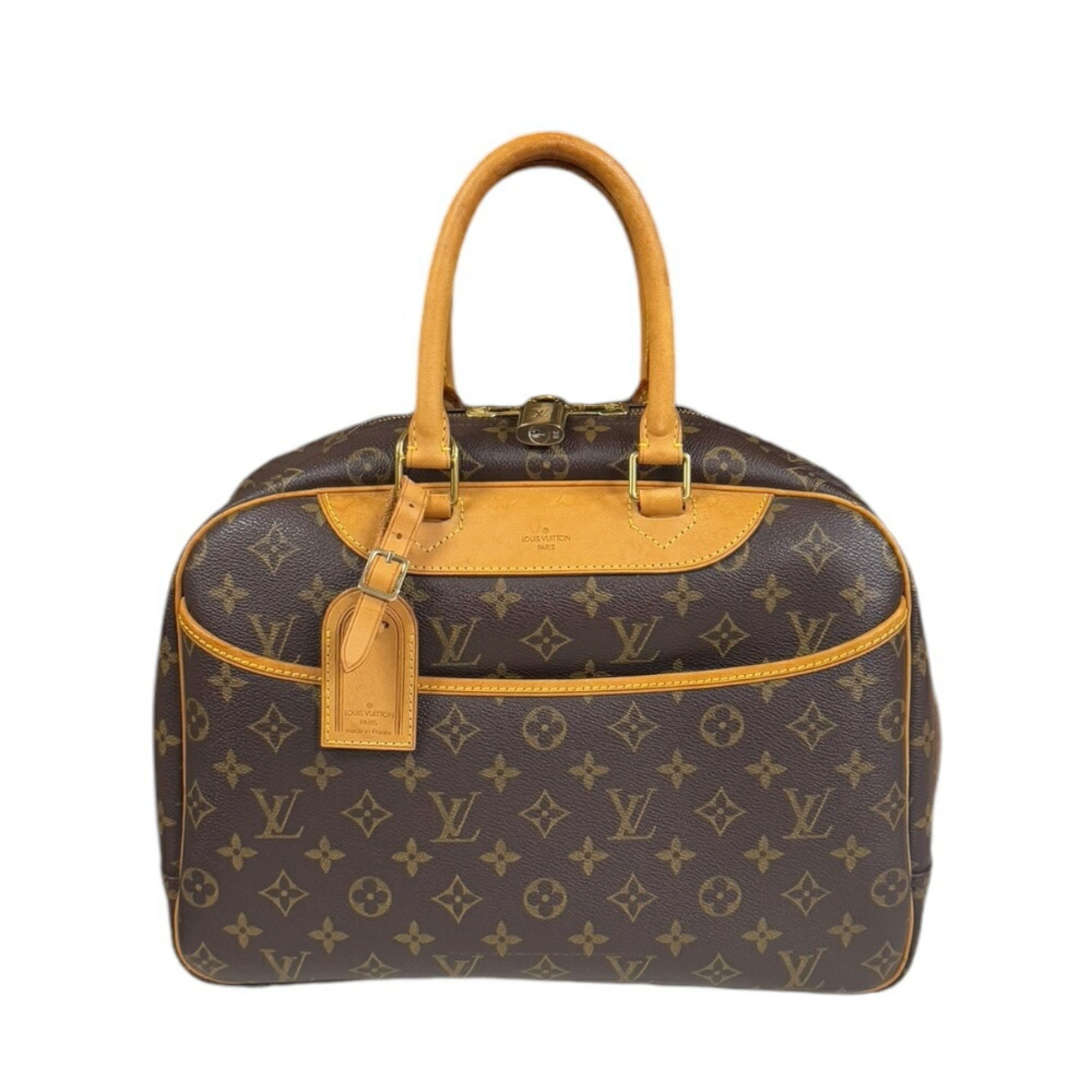 Louis Vuitton Deauville Monogram Handbag Canvas M47270 Brown Women's LOUIS VUITTON