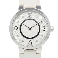 Louis Vuitton Tambour Watch, Stainless Steel Q13MJ Quartz, Women's, LOUIS VUITTON, 8P Diamond Monogram