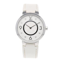 Louis Vuitton Tambour Watch, Stainless Steel Q13MJ Quartz, Women's, LOUIS VUITTON, 8P Diamond Monogram