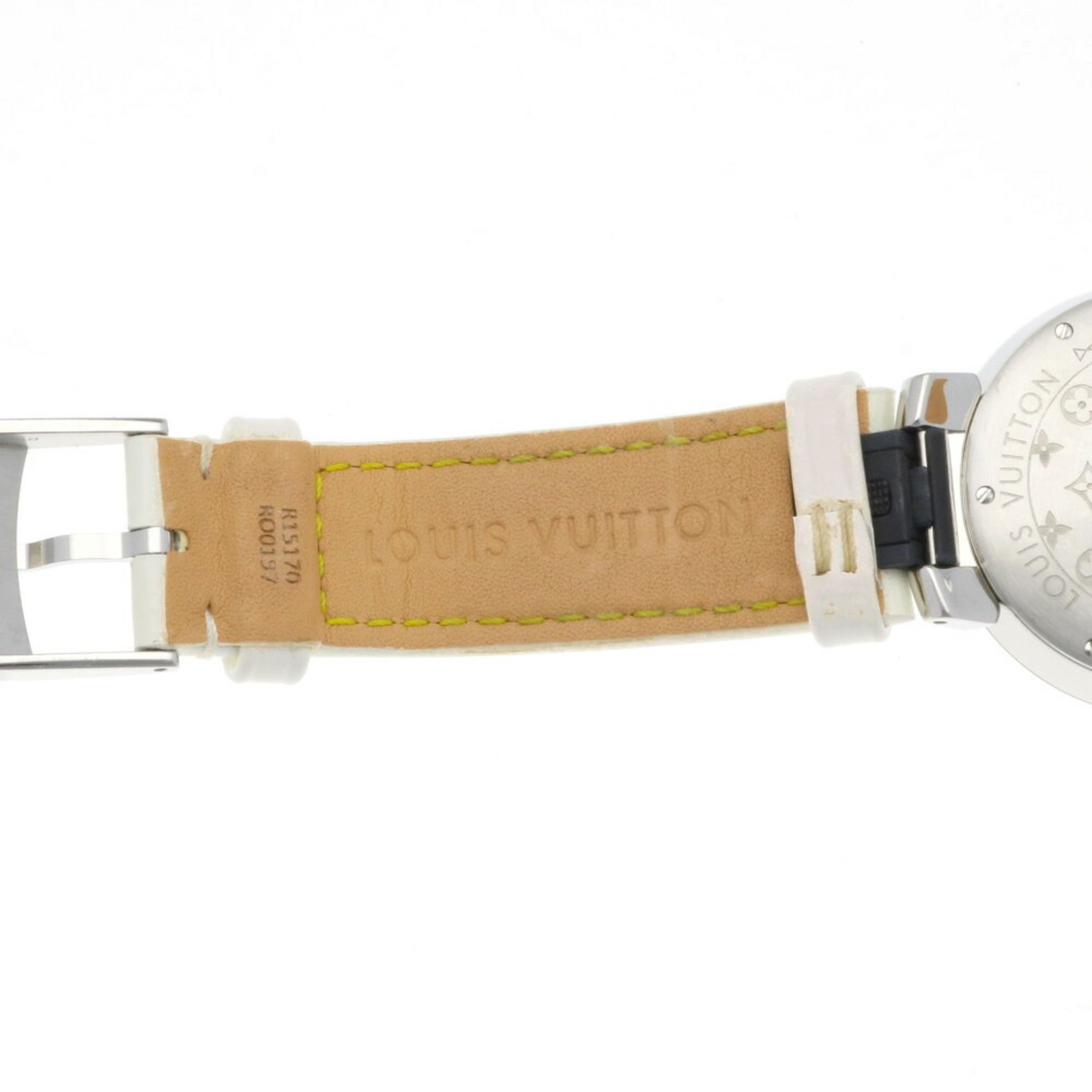 Louis Vuitton Tambour Watch, Stainless Steel Q13MJ Quartz, Women's, LOUIS VUITTON, 8P Diamond Monogram