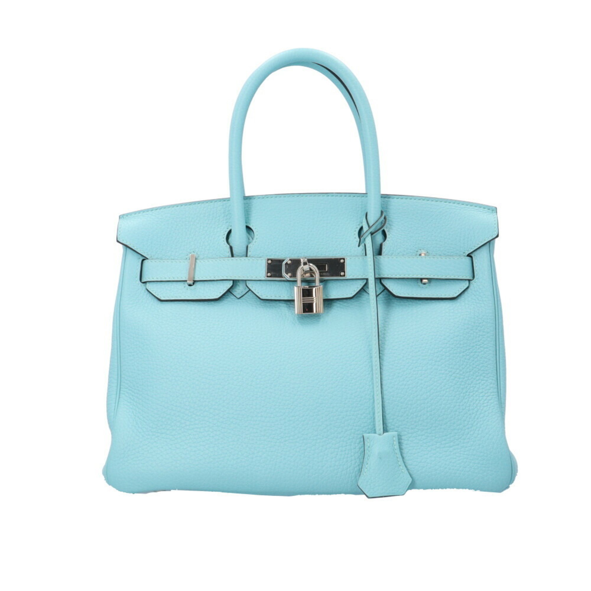 Hermes Birkin 30 Handbag Taurillon Clemence Blue Women's HERMES