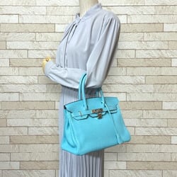 Hermes Birkin 30 Handbag Taurillon Clemence Blue Women's HERMES