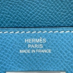 Hermes Long Wallet Kelly Blue Jean Epson □P Stamp HERMES