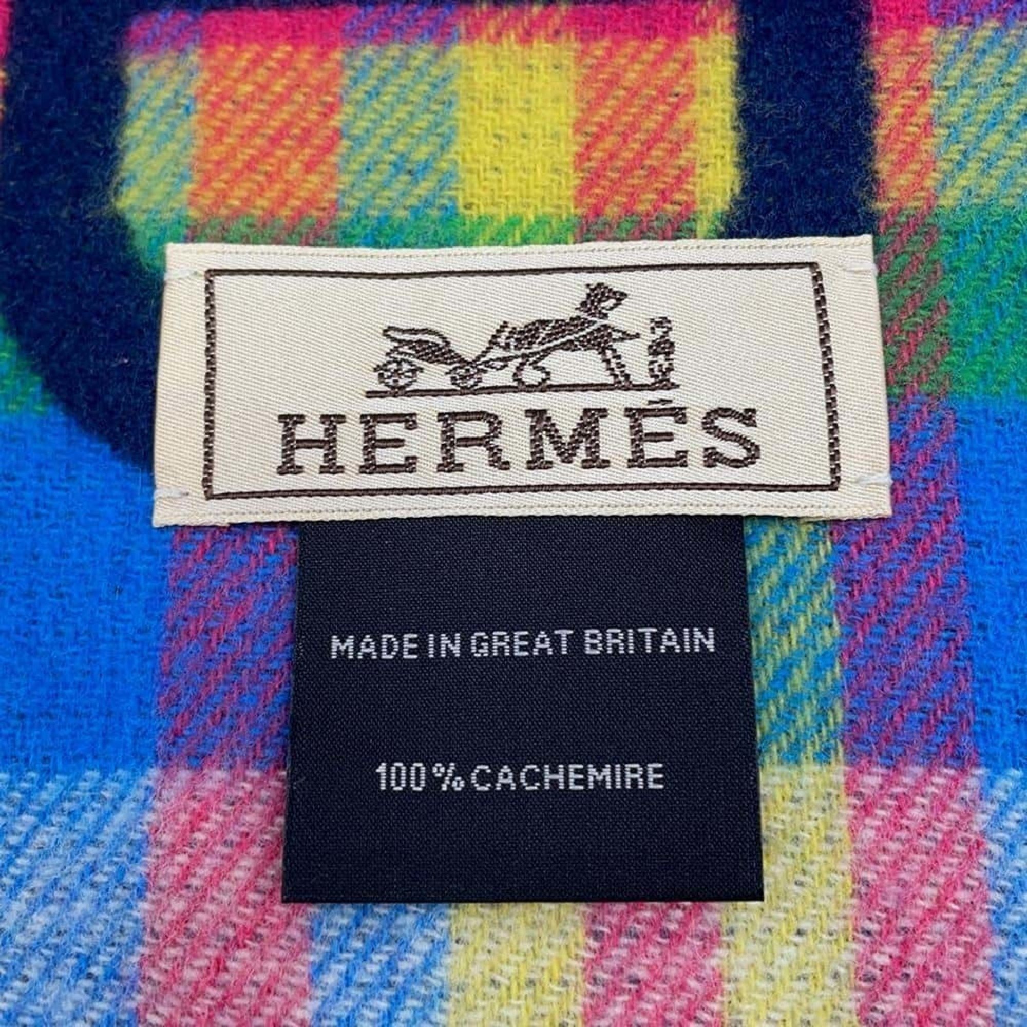 Hermes Scarf Tartan Maillon Cashmere HERMES