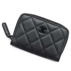 CHANEL Wallet/Coin Case Matelasse Coco Mark Lambskin AP0216 Wallet Black