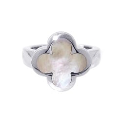 Van Cleef & Arpels Ring Pure Alhambra Mother of Pearl K18WG White Gold Size 51