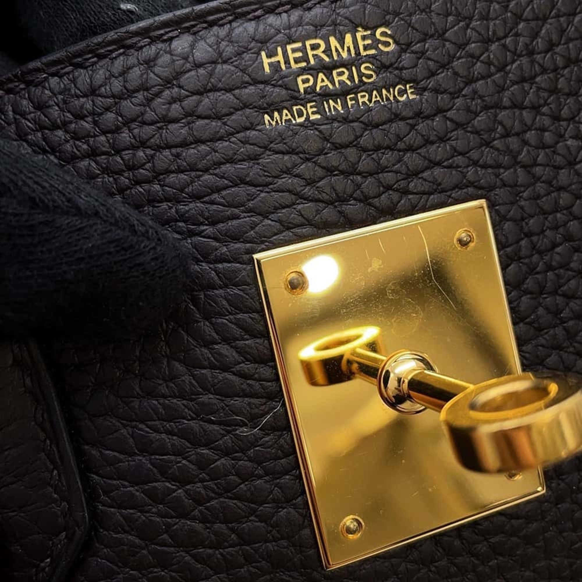 Hermes Birkin 30 Pur Noir Togo T-stamped HERMES handbag