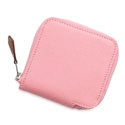 Hermes Wallet/Coin Case Azap Compact Silk In Rose Confetti Epson T Engraved