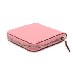 Hermes Wallet/Coin Case Azap Compact Silk In Rose Confetti Epson T Engraved