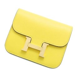 Hermes Wallet Constance Jaune Naples Evercolor U Stamp