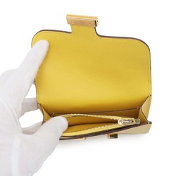 Hermes Wallet Constance Jaune Naples Evercolor U Stamp