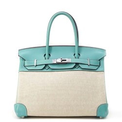 Hermes Birkin 30 Lagone Ecru Toile H Swift □L stamp HERMES