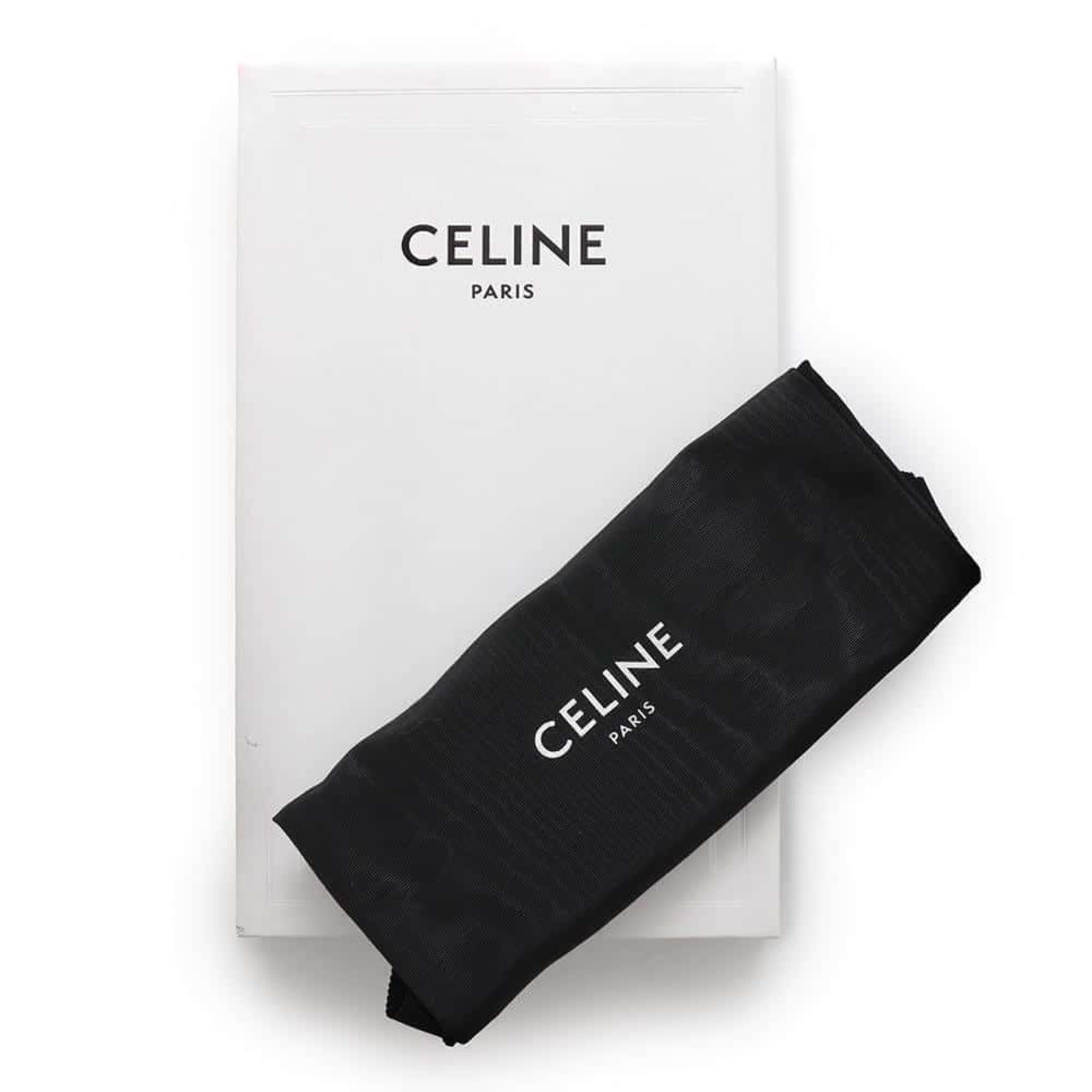 Celine Shoulder Bag Cuir Triomphe Drawstring Mobile Pouch Lambskin 10L163ETK CELINE Pochette