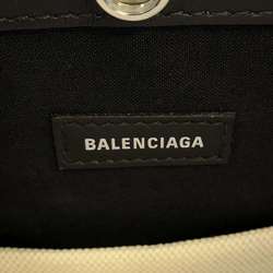 Balenciaga Shoulder Bag Navy Pochette Canvas Leather 339937 BALENCIAGA Black