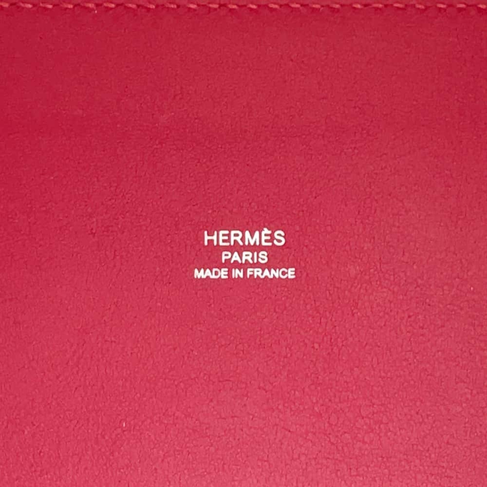 Hermes Tote Bag H. En Vie PM Raspberry Swift Toile H Z Stamped 2way Shoulder