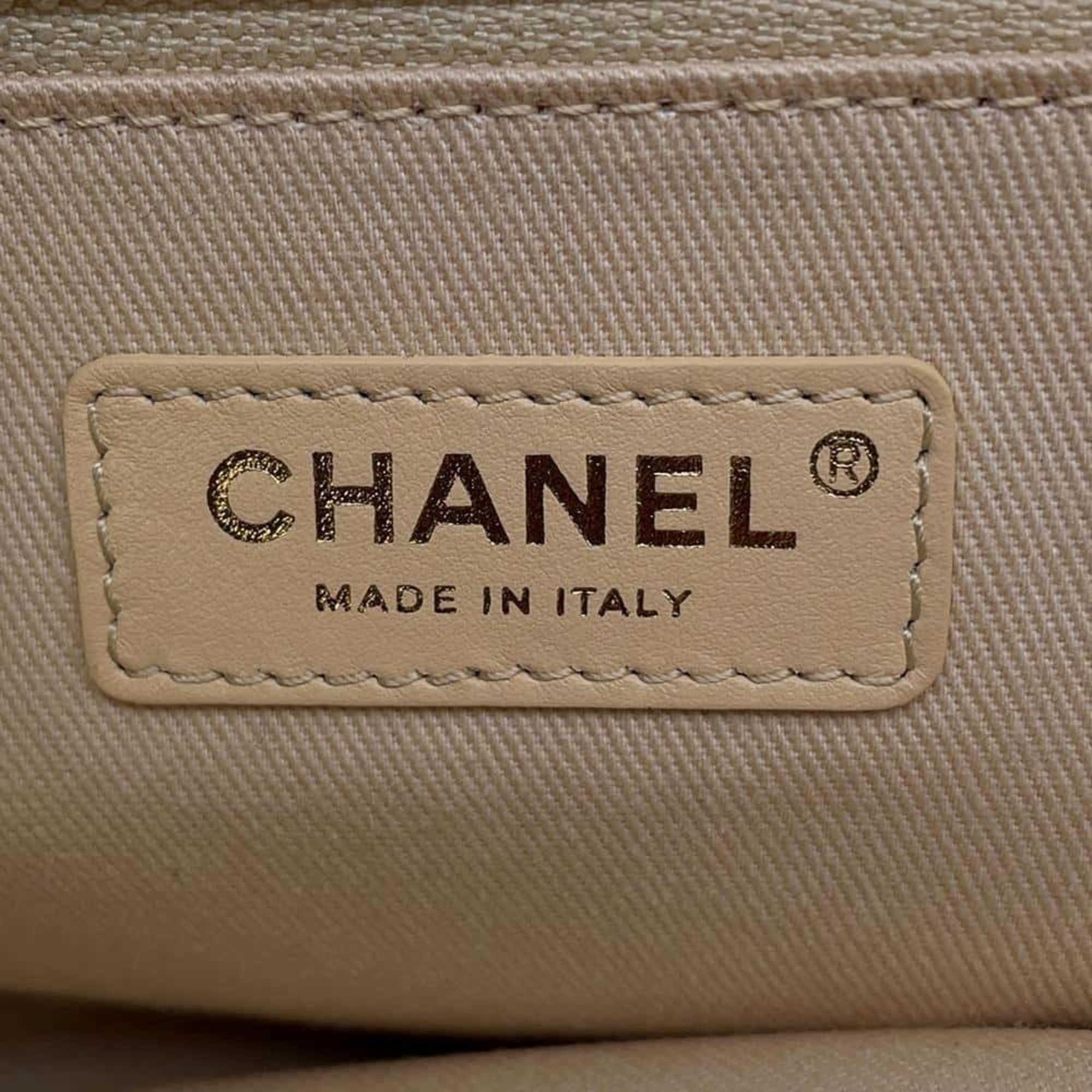 CHANEL Tote Bag Coco Mark Deauville GM Tweed A66941 2way Shoulder