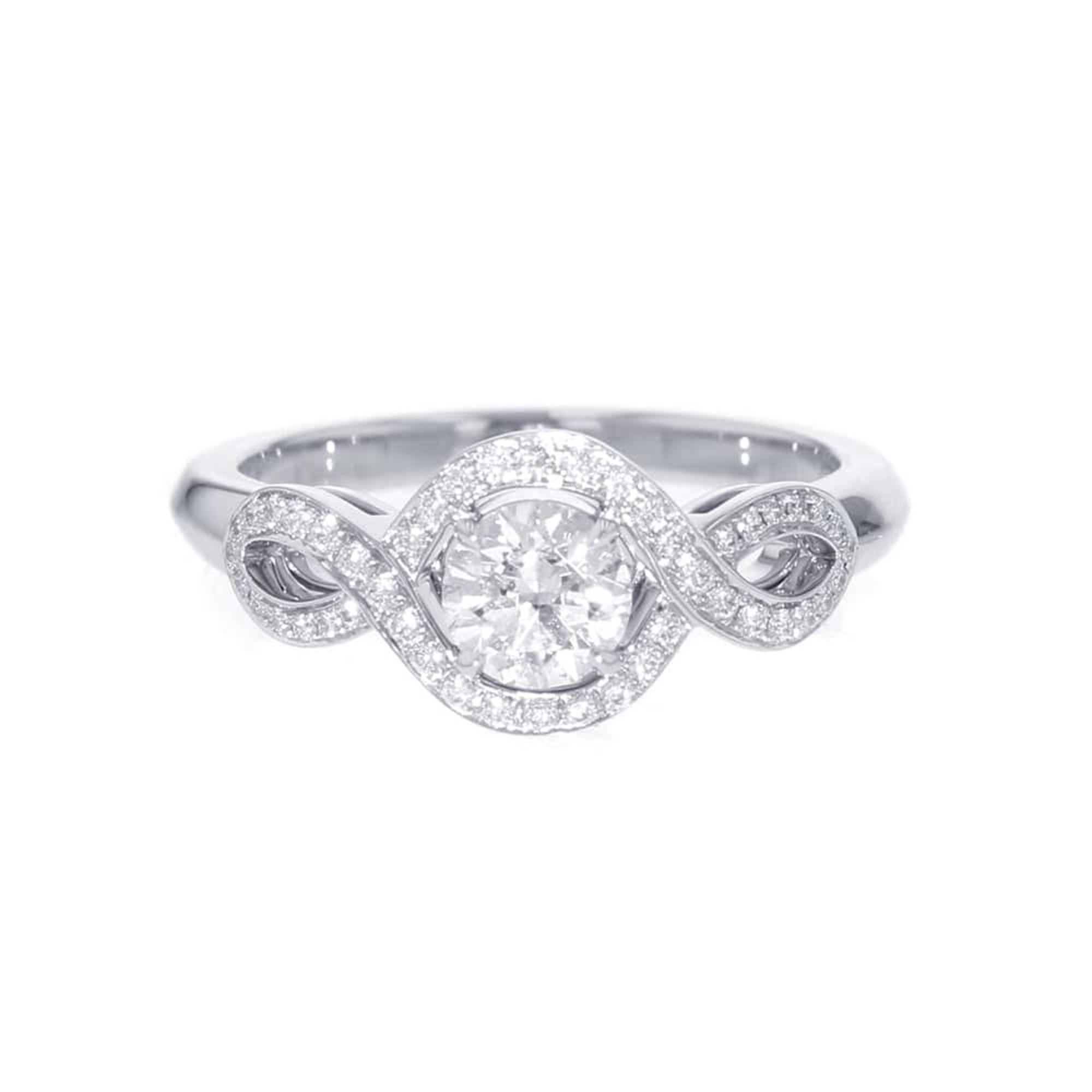 Harry Winston Ring Lily Cluster Engagement Diamond 0.50ct Pt950 Platinum Size Approx. GIA