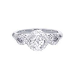 Harry Winston Ring Lily Cluster Engagement Diamond 0.50ct Pt950 Platinum Size Approx. GIA