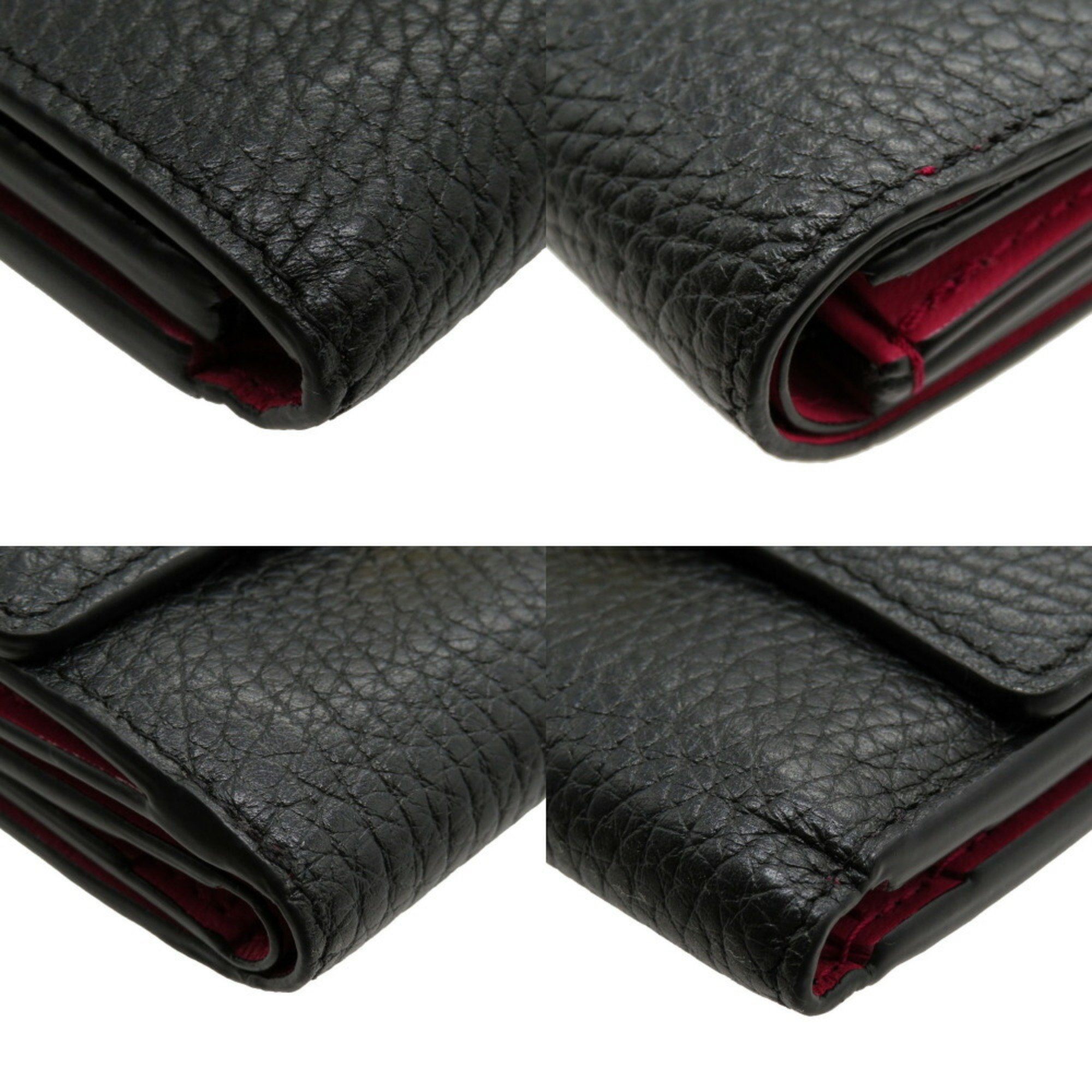 Louis Vuitton Portefeuille Capucines Compact XS Leather Black M68587 Tri-fold Wallet LV 0119 LOUIS VUITTON