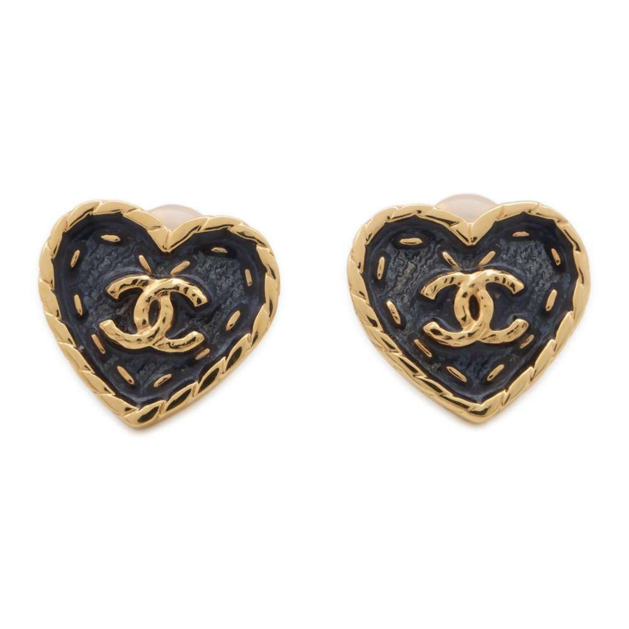 Chanel Earrings Heart Coco Mark I24 P ABD153 CHANEL