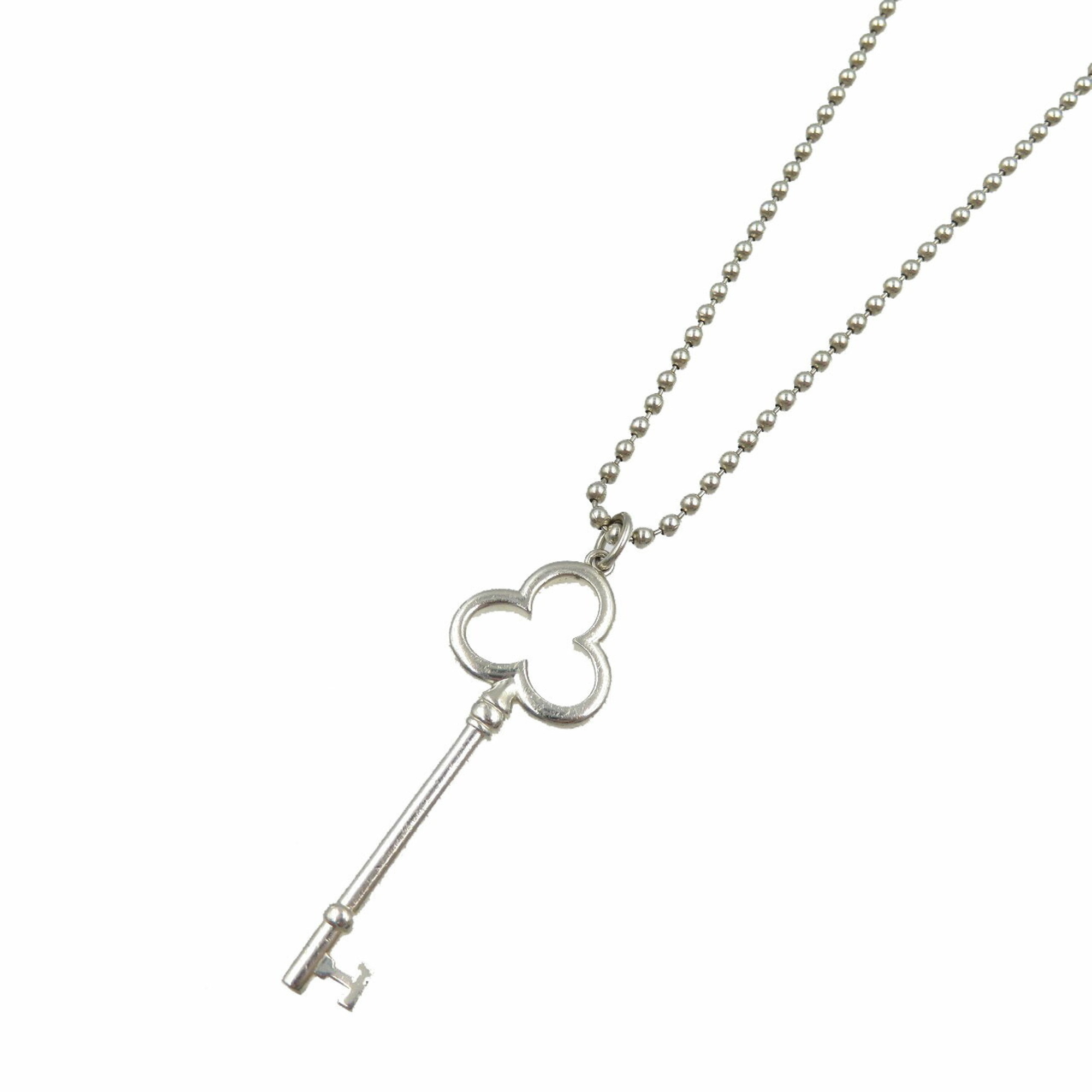 Tiffany Trefoil Key Silver 925 Necklace 0017TIFFANY&Co. 6c0017ipz5