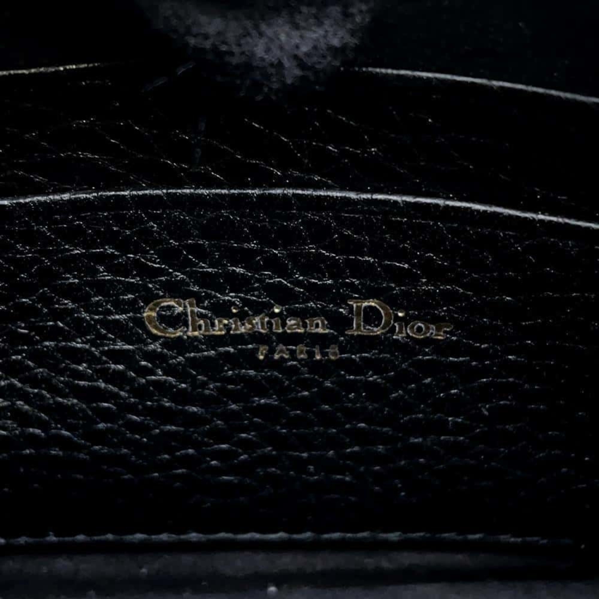 Christian Dior Clutch Bag Addict Leather Black