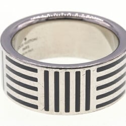 Louis Vuitton Ring Berg Damier Colors M62494 Silver Black Metal L Size Men's LOUIS VUITTON