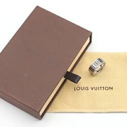 Louis Vuitton Ring Berg Damier Colors M62494 Silver Black Metal L Size Men's LOUIS VUITTON