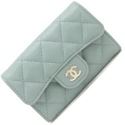 Chanel Card Case Matelasse AP0214 Caviar Skin Business Holder Coco Mark Quilted Women's Coin Wallet Purse CHANEL