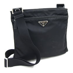 Prada Shoulder Bag Black Nylon Leather Triangle Women's PRADA